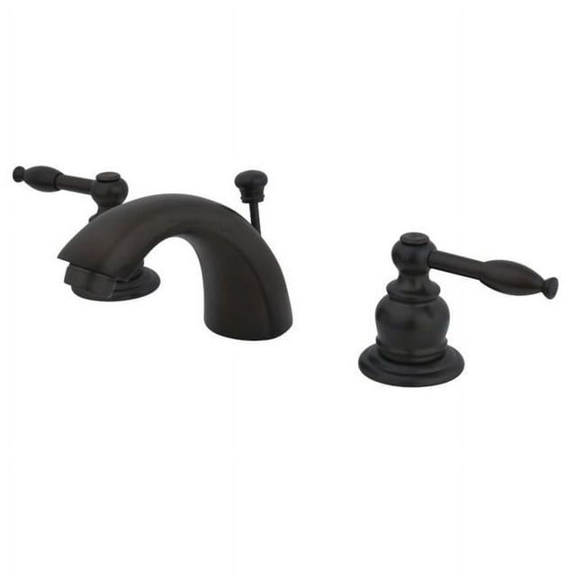 Kingston Brass KB955KL Mini Robinet de Lavabo à Large Diffusion & Poignée en Métal Pop-Up Bronze Huilé
