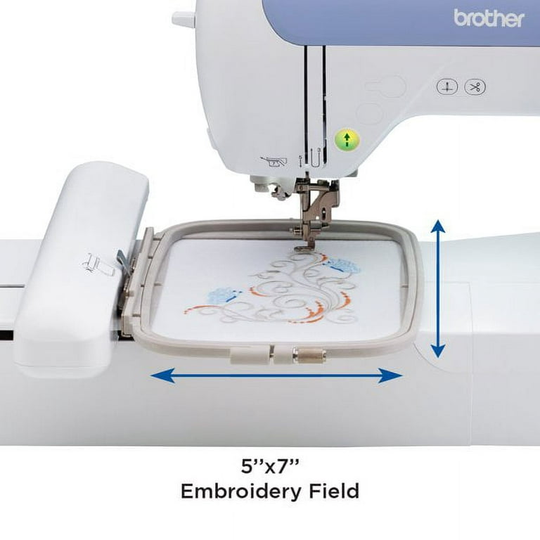  Brother Embroidery Machine PE800, 138 Built-in Designs, 5 x 7  Hoop Area, Large 3.2 LCD Touchscreen, USB Port, 11 Font Styles : אמנות,  יצירה ותפירה