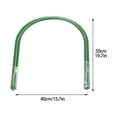 thumbnail image 2 of CreativeArrowy 10pcs Garden Accessories Greenhouse Support Hoop Brackets Arch Balcony Planting Rack Plastic-Coated Steel Pipe Plant Frame, 2 of 18