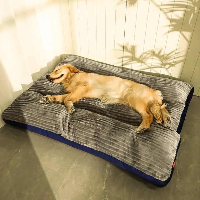 Big Dog Mat Corduroy Pad for Medium Large Dogs Oversize Pet Sleeping Bed Big Thicken Dog Sofa Removable Washable Pet Supplies ShopWise Round