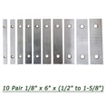 thumbnail image 2 of PET-U 10 Pair 1/8 x 6 Matched Parallel Bar, 0.0002 Parallelism 1/2 to 1-5/8 Alloy Steel Machinist Thin Parallel Tool Set, 2 of 6