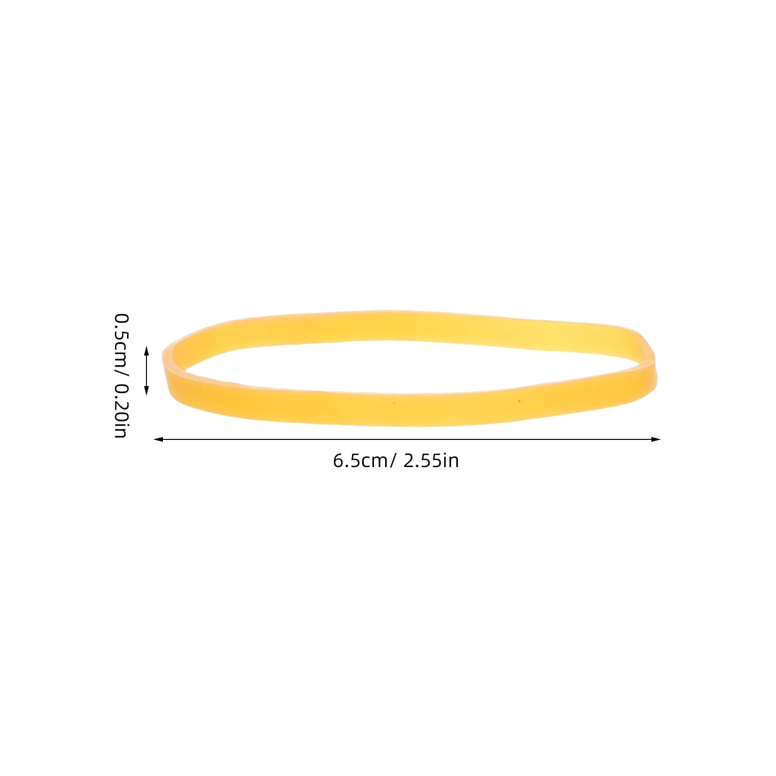 Raindrops 300 Pieces Yellow Rubber Bands, Thick Wide High Elasticity Bands for Office File and Folder Binding
