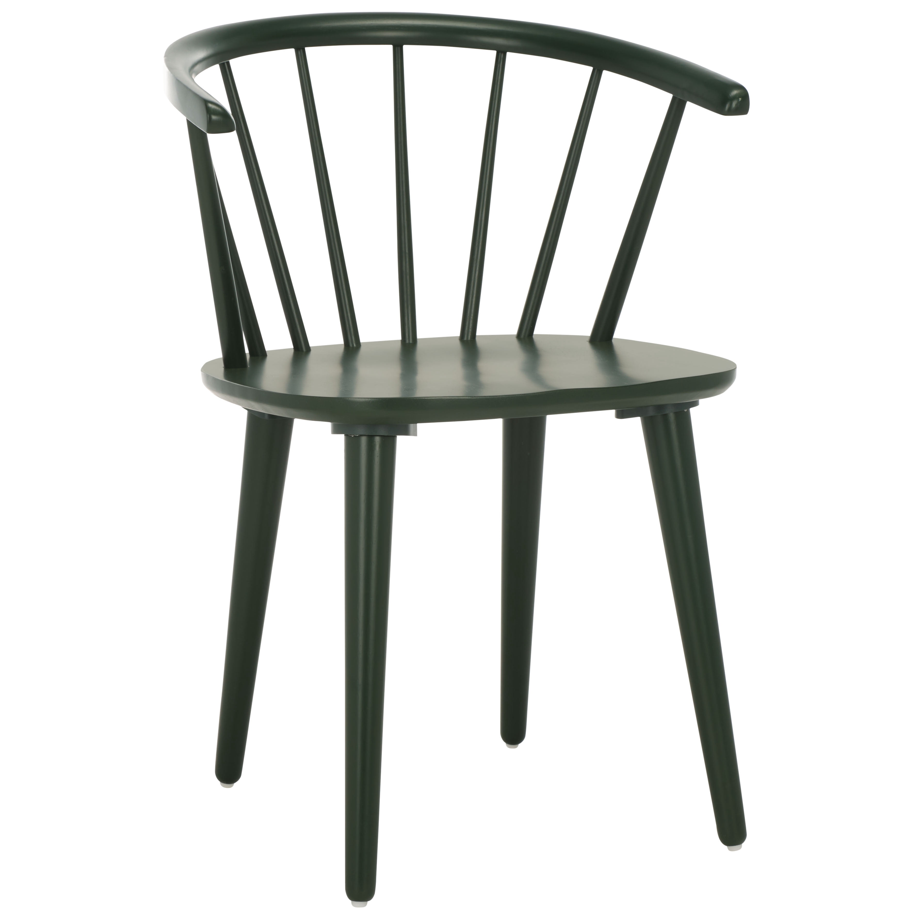 SAFAVIEH Blanchard Contemporary Wood Solid Dining Bistro Chair, Garden Green (Set of 2)