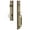 Vintage Brass, variant on Grandeur Carr C Grip Dummy Handleset with Hyde Park Interior Knob