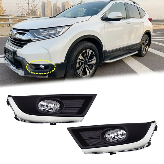 Pair of Fog Light Lamps Kit Fit for Honda CR-V 2017 2018