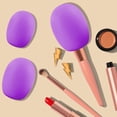 thumbnail image 1 of Juego de 3 uds. De cubiertas de cepillo cosmético de silicona, accesorio profesional a prueba de polvo, Material elástico duradero, fácil de instalar, Morado oscuro Yinane Cubierta de cepillo de maquillaje, 1 of 8
