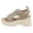 Beige, variant on Womens Chunky Heeled Athletic Walking Sandals Comfortable Mesh Knit Height Increasing Platform Wedge Fashion Sneakers Summer Shoes Grey Size 8.5