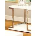 thumbnail image 3 of Modern White End Table With Details And Rectangular Top Chic In Frame Base, 3 of 4