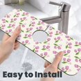 thumbnail image 6 of Bingfone Tulips Flowers Print Splash Guard for Sink Faucet,Super Absorbent Fast Drying Mat Sink-Splash Guard Behind Faucet Drip Catcher for Kitchen,Sink Mat,Dish Drying Mat, 6 of 8