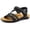 Black, variant on Pennysue Women's Arch Support Sandals White Woven Orthopedic Walking Sandals 8M