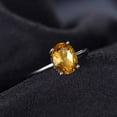 thumbnail image 2 of 925 Sterling Silver Yellow Citrine Engagement Ring For Women (3.51 Cttw, Cushion Cut 10MM, Gemstone Birthstone,, 2 of 3