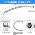 thumbnail image 5 of YIGSECU Universal Angle Stop Gate Toilet Hose Stainless Steel Professional Grade, 5 of 8