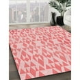 thumbnail image 3 of Ahgly Company Machine Washable Indoor Square Transitional Red Area Rugs, 4' Square, 3 of 7