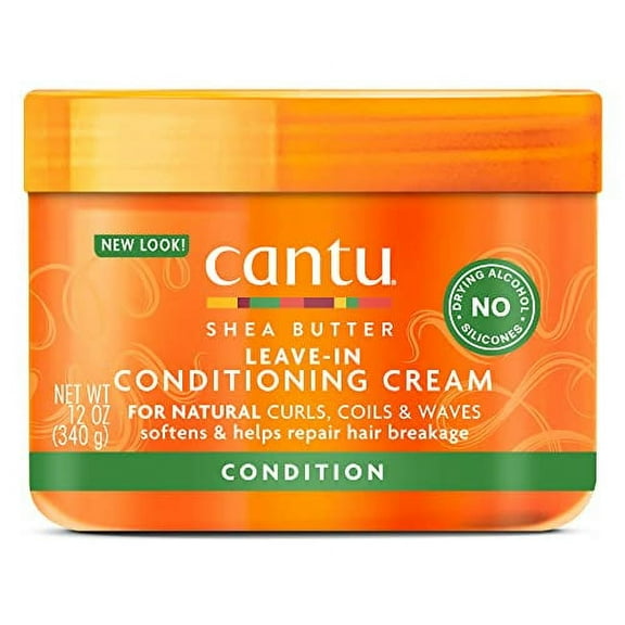 Cantu Leave in Conditioning Cream with Shea Butter for Natural Hair, 12 oz (Packaging May Vary)