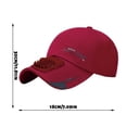 thumbnail image 3 of MKKAS High Power Solar Baseball Cap with Fan for Men Women 2 Fans Cooling Hat USB Rechargeable Sun Hat for Outdoor Work Sports Summer Sunshade Cap, Red, 3 of 4
