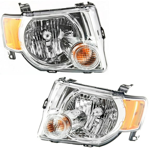 Garage-Pro Driver and Passenger Side Headlight for Ford Escape 2008-2012 Halogen With bulb(s) For Models Without Sport Appearance Package Replaces# 8L8Z13008B 8L8Z13008A