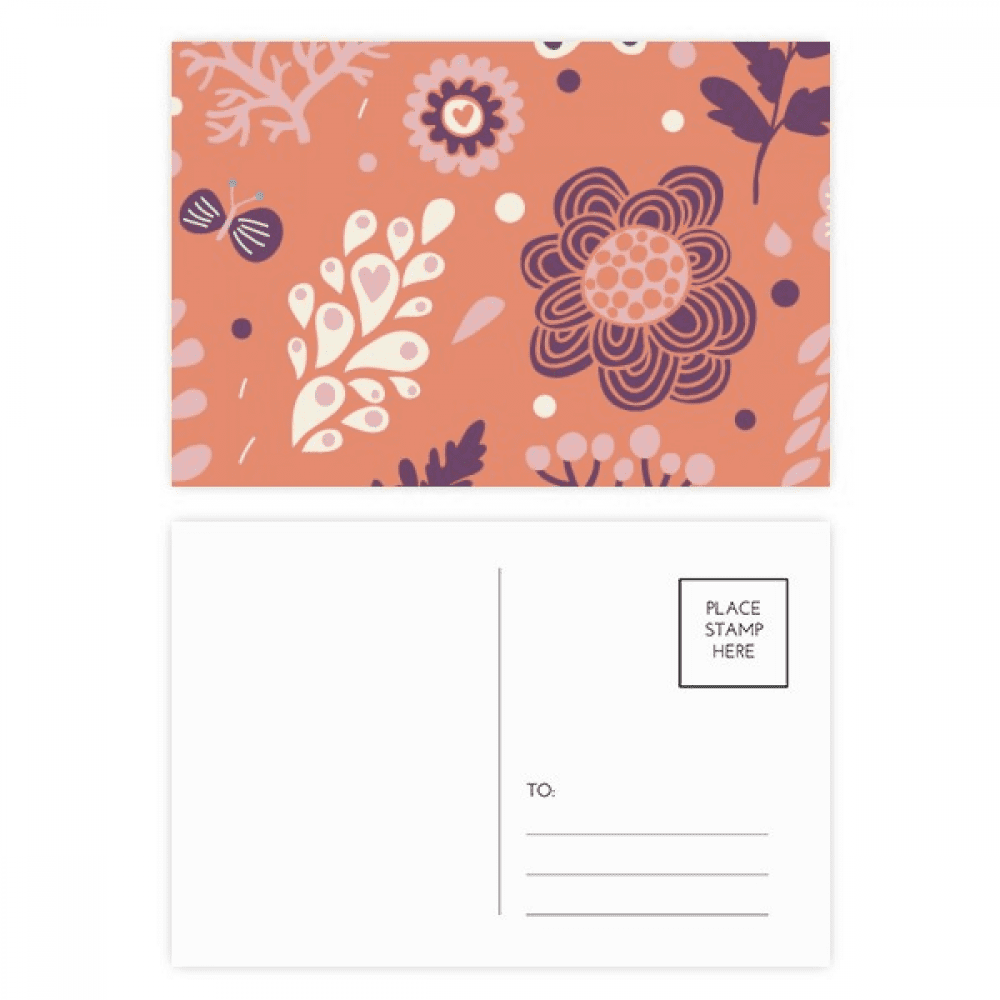 flower paint postcard set birthday mailing thanks greeting card