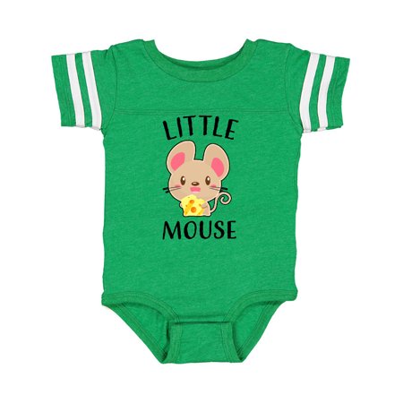 

Inktastic Little Mouse with Cute Mouse Holding Cheese Gift Baby Boy or Baby Girl Bodysuit