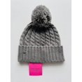 thumbnail image 1 of Kate Spade New York Cable Knit Pom Pom Hat Grey, 1 of 2