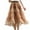 Khaki, variant on SHTXOZHI Womens A-Line Long Tulle Skirts High Waist Mesh Tiered Layered Irregular Party Skirt