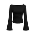 thumbnail image 1 of Remera PRETTYGARDEN Otoño 2025 Manga Larga Crop Top de Campana M, 1 of 9