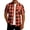 Orange, variant on Sakmal Button Down Shirts for Men Short Sleeve Summer Tshirts Green Plaid Mens Shirts L