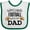 White and Green, variant on Inktastic Watching Football with my Dad Boys or Girls Baby Bib