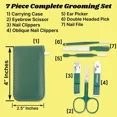 thumbnail image 7 of Made Easy Kit Portable Nail Clipper Set – Green 6-Piece Travel Manicure Kit, 7 of 7