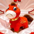 thumbnail image 2 of Lunar Newyear Home Décor,for Holiday Zodiac Gift Home Office Car Decors-Year of 2026 Horse Mascot Statue,2026 New Year Red Smile Horse Plush Doll(1pc - L), 2 of 5