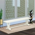 thumbnail image 2 of Pemberly Row V-Style 72" Traditional Wood Dining Bench in White, 2 of 5