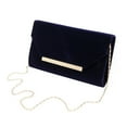 thumbnail image 3 of Elegant Solid Color Velvet Clutch Evening Bag Handbag, 3 of 5