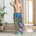 thumbnail image 4 of Salouo Christmas Tree Print Pajama Pants for Men, Lounge Pants Elastic Waistband Casual Men's sleepwear Loungewear Sleep Pajama Pant -Large, 4 of 7
