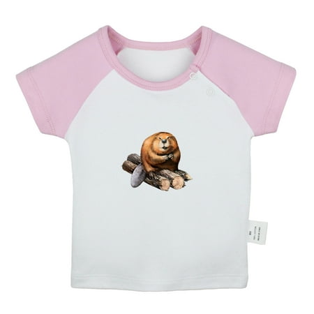 

Ma! Milk Funny T shirt For Baby Newborn Babies Animal Beaver T-shirts Infant Tops 0-24M Kids Graphic Tees Clothing (Short Pink Raglan T-shirt 12-18 Months)