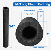 Large Diameter Pre-Slit Clamp Foam Protection - Blue (Black, 1)