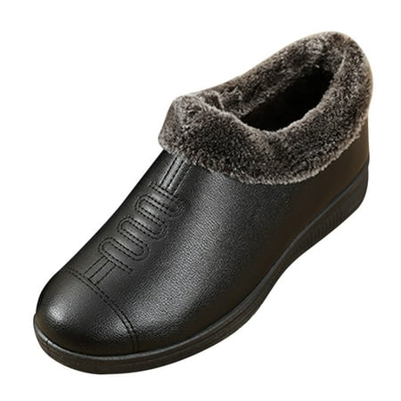 

NECHOLOGY Womens Rubber Boots Size 8 Color Solid Warm Round Booties Short Keep Shoes Toe Rain Boots for Women Short Black 9