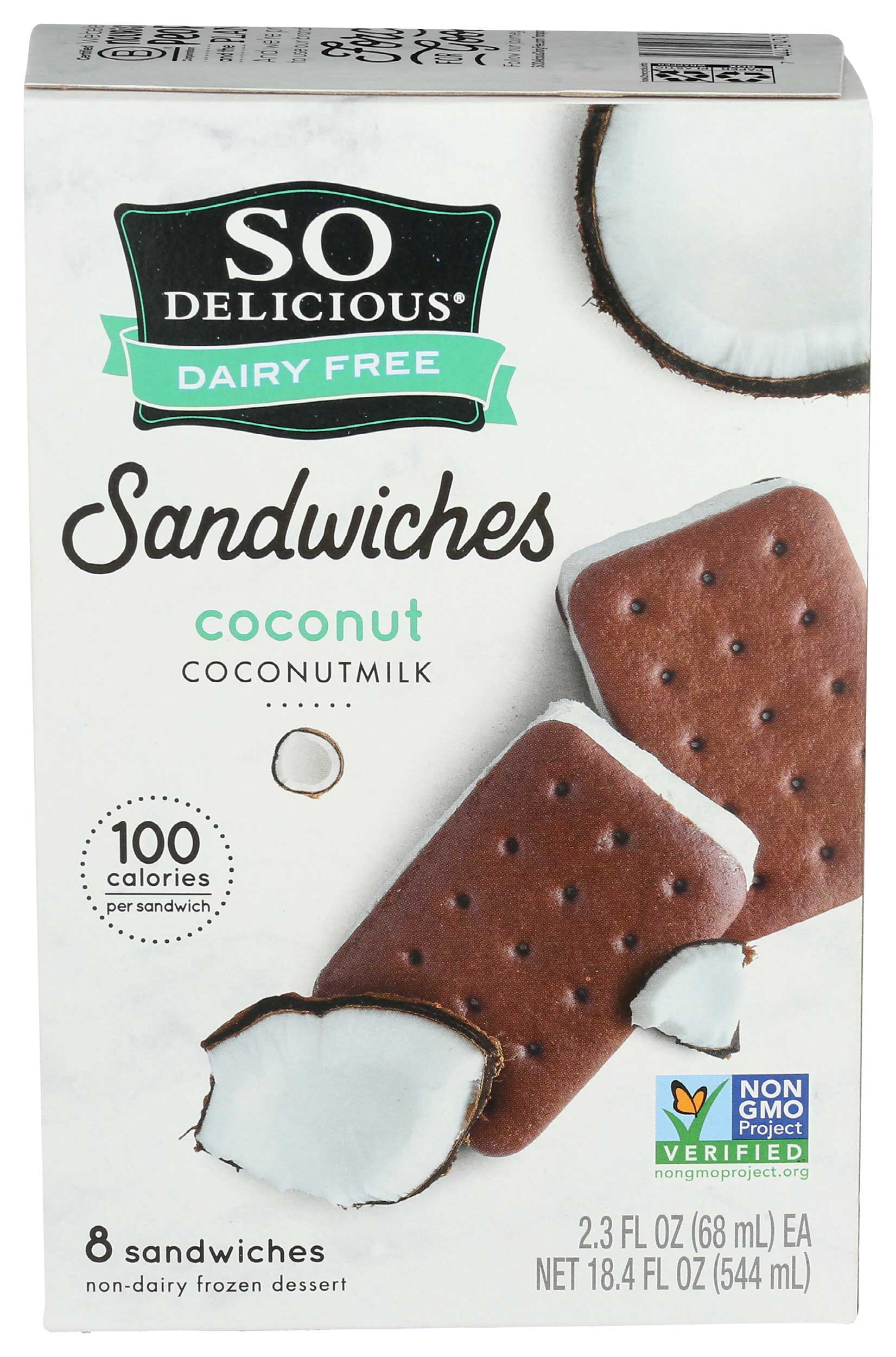 So Delicious® Dairy Free Coconutmilk Coconut Dessert Sandwiches 82.3