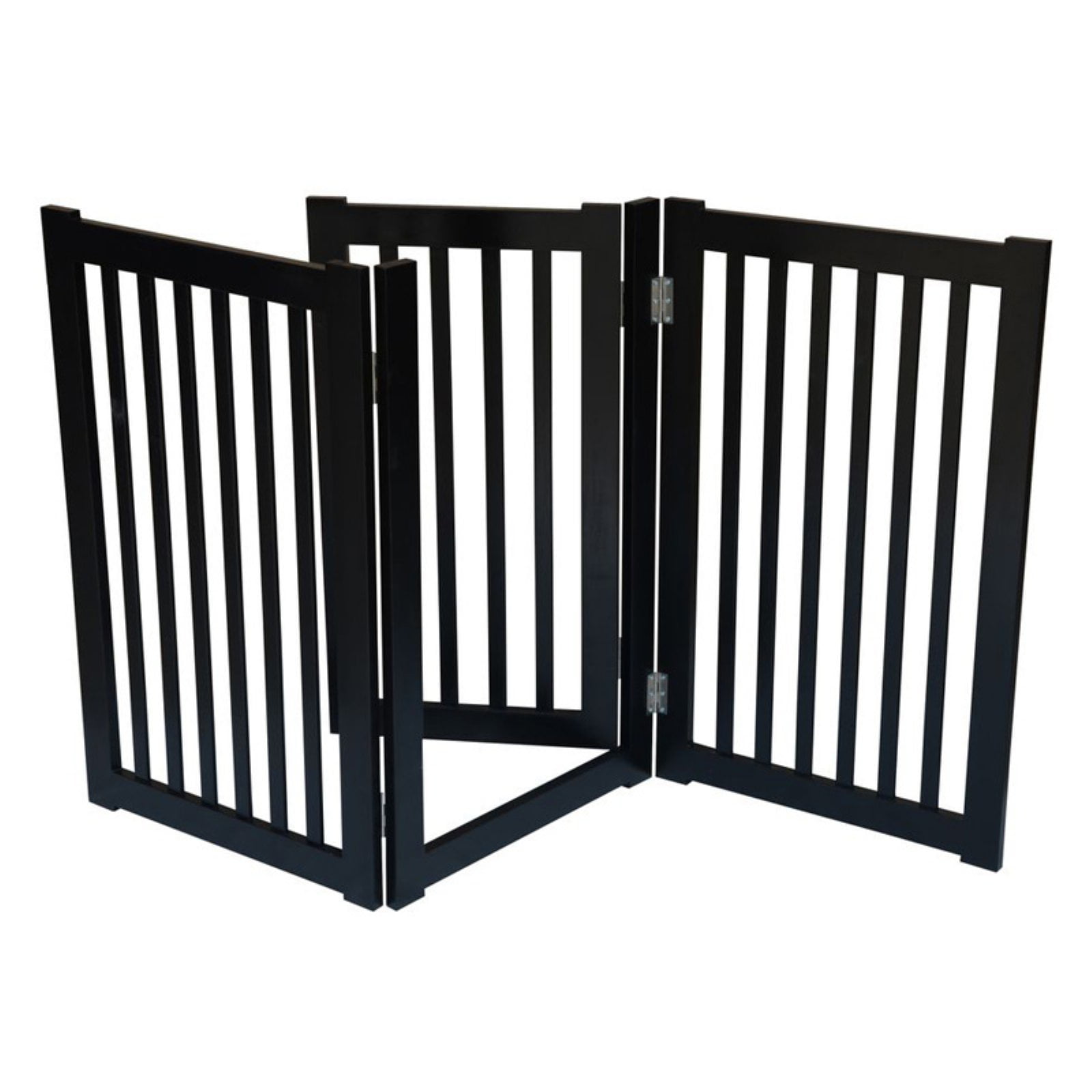 Merske Free Standing Pet Gate Black