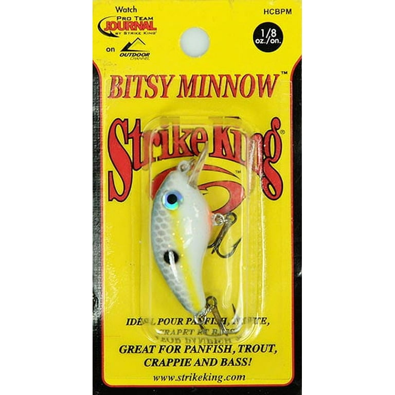 strike king bitsy minnow panfish trout bass crappie crankbait 1.25 gizzard  shad