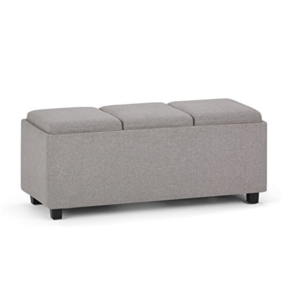 Homestock Island Interiors 42 Inch Wide Rectangle Storage Ottoman