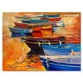 thumbnail image 2 of Designart Boats In The Harbor During Warm Colourd Sunset I Canvas Wall Art, 2 of 4