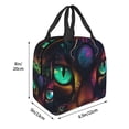 thumbnail image 3 of Honeii Futuristic Cat Warrior Print Lunch Bag Women, Lunch Box Lunch Bag for Women Adult Men, Small Leakproof Cute Lunch Tote Large Capacity Reusable, 3 of 8