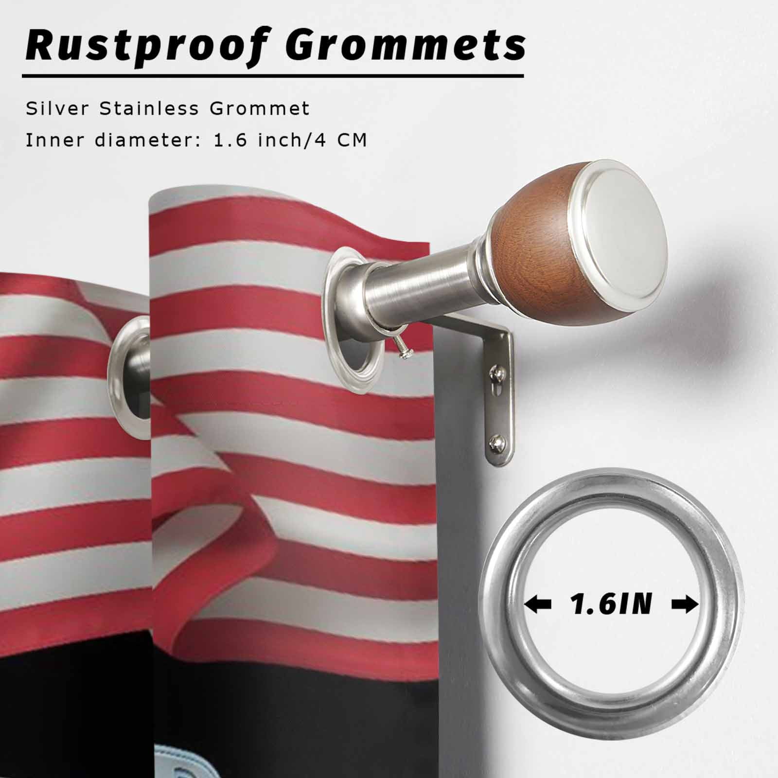 America Years Eagle Outdoor Curtains for Patio, Independence Day Lightning Red Blue Star Flag Sunshade Privacy Drapes Grommet Waterproof Outside Curtains for Porch/Cabana/Balcony 54"x 108", 1 Panel