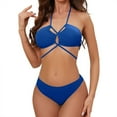 thumbnail image 2 of Conjuntos de bikini Prolriy para mujer, bikini de moda para mujer, dos trajes de baño de playa para mujer, trajes de baño para mujer, azul S, 2 of 7