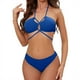 thumbnail image 2 of Conjuntos de bikini Prolriy para mujer, bikini de moda para mujer, dos trajes de baño de playa para mujer, trajes de baño para mujer, azul L, 2 of 7