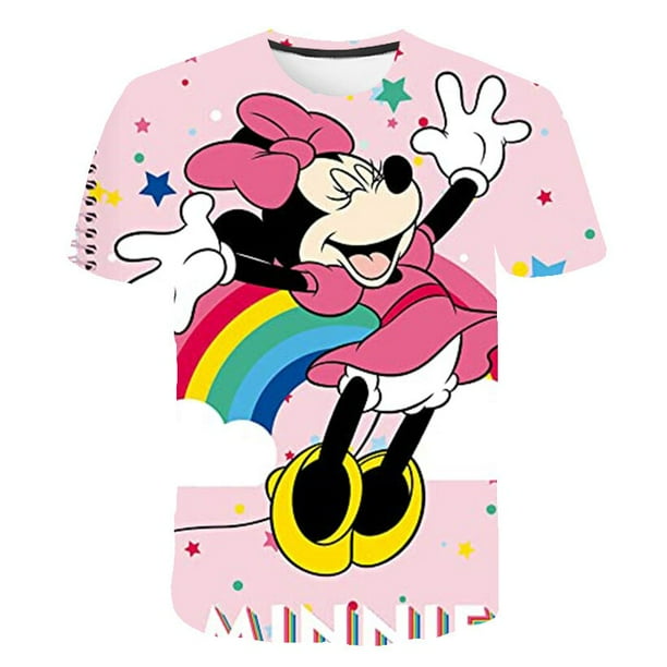 Ete Disney Mickey Mouse doux T shirt fille vetements a manches courtes mode Mickey Mouse enfants T shirt fit enfant taille 100 160 cm Walmart