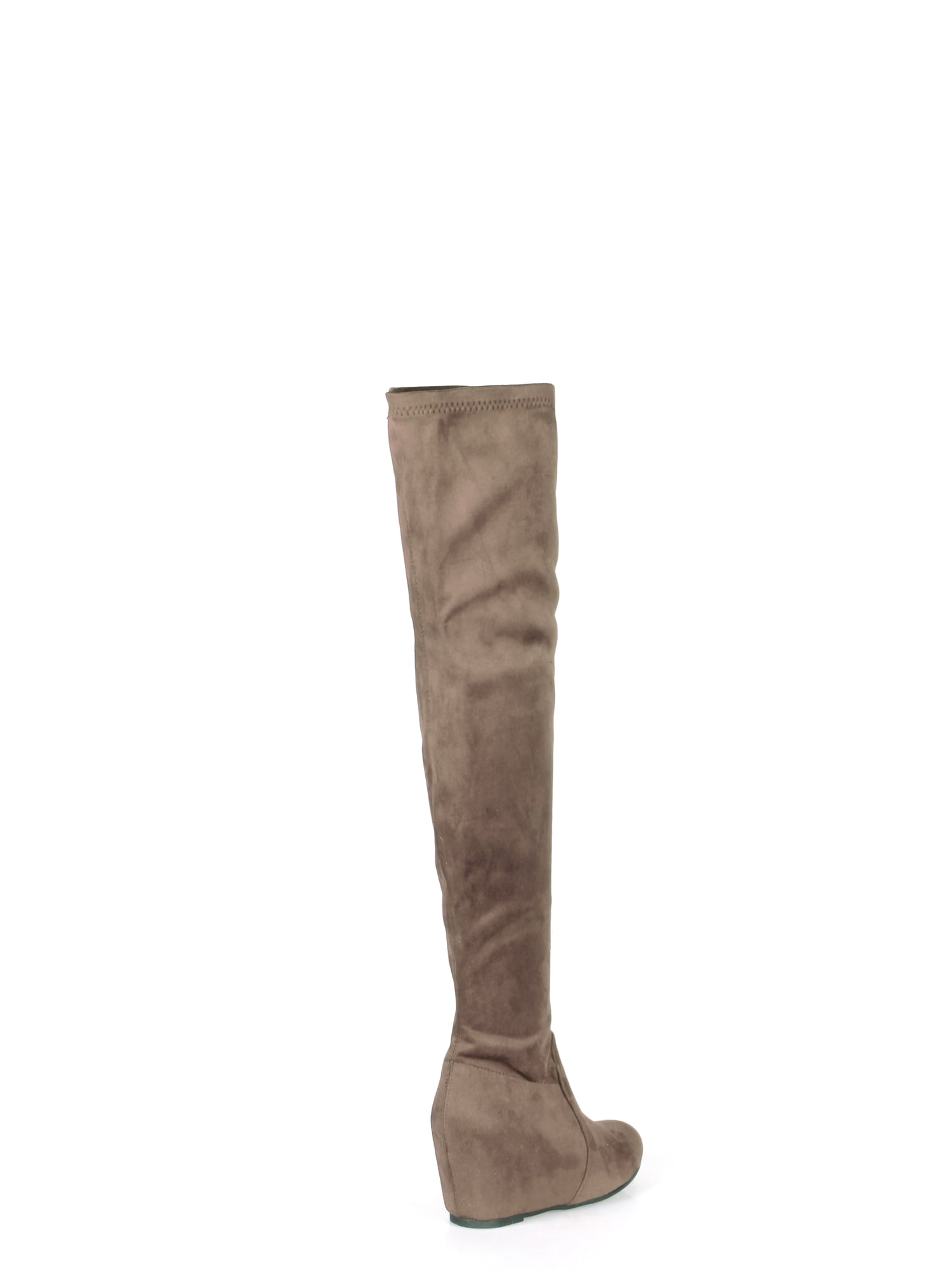 Nature Breeze Over the knee Women's Hidden wedge Boots in Taupe