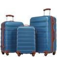 thumbnail image 3 of Navy Blue 3 Piece Luggage Set Hardside Spinner Suitcase w/ TSA Lock, 3 of 5