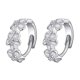 thumbnail image 1 of Pendiente de flor de ciruelo de metal duradero con diamantes de imitación plateados, hermoso pendiente para mujer (plata), 1 of 7