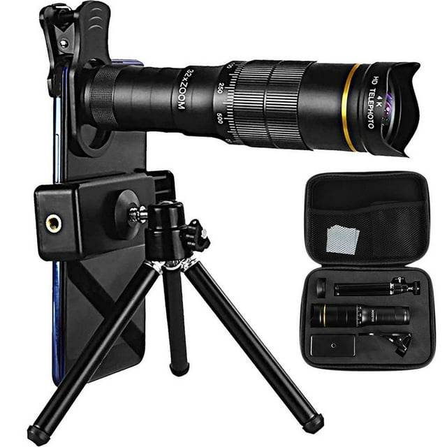 Telescopio monocular 32X Monocular impermeable a prueba de niebla Monocular de visión diurna y nocturna baja con soporte para teléfono inteligente y trípode YUNYI BRAND Deportes
