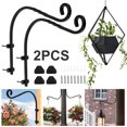 thumbnail image 1 of Soporte Para Plantas Colgantes De 2 Uds, Soportes Decorativos De Pared De 12 Pulgadas, Ganchos Para Colgar Plantas De Hierro De Alta Resistencia Para Linternas De Flores Y Plantas, Comedero Para Pájar Muyoka Hogar, 1 of 6